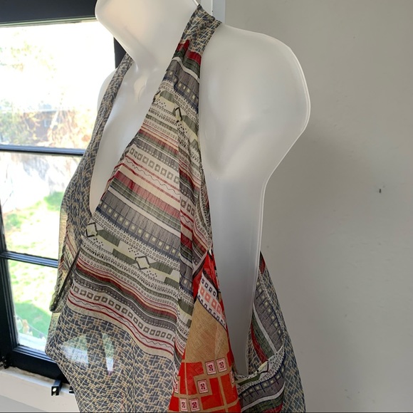 Room Mates Swoop Neck Multi Pattern Blouse | L - Picture 5 of 9